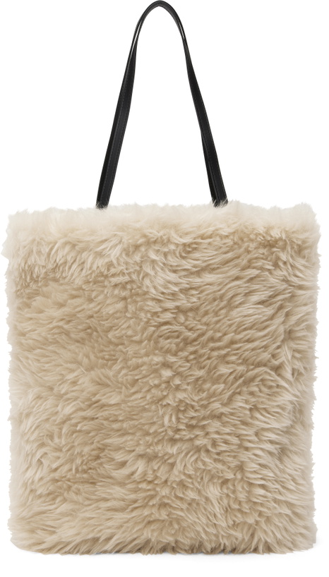 Photo: AMOMENTO Beige Faux-Fur Tote