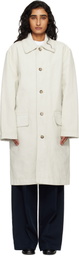 A.P.C. Off-White Coated Canvas Coat