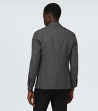 Lardini Checked wool-blend blazer