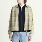 Foret Men's Loft Zip Overshirt in Green Oxide Check