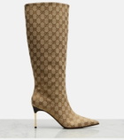 Gucci Bombshell GG Canvas knee-high boots