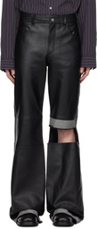Deadwood Black Slacker Leather Pants