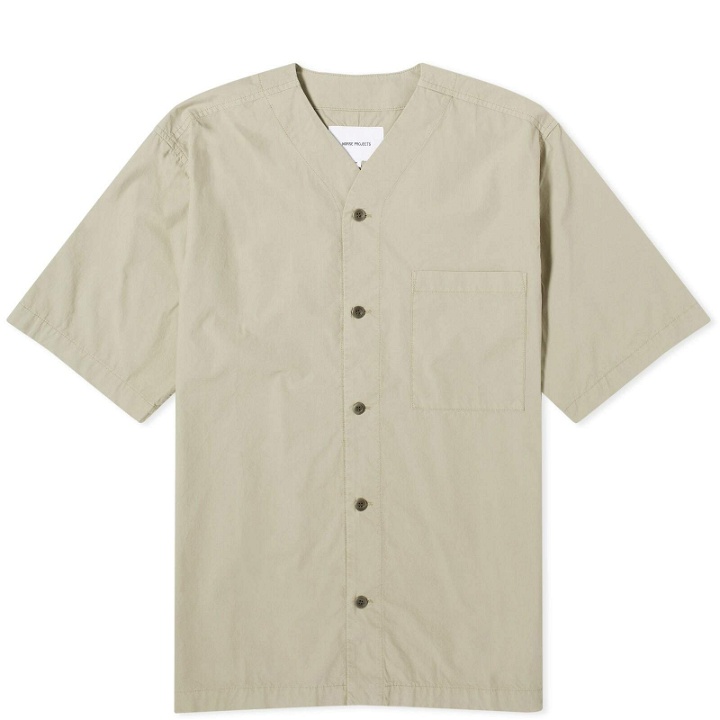Photo: Norse Projects Men's Erwin Typewriter Short Sleeve Shirt in Clay