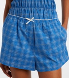 Faithfull Leya plaid cotton shorts