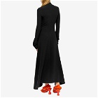 A.W.A.K.E. MODE Women's Flared Sleeve Maxi Dress in Black