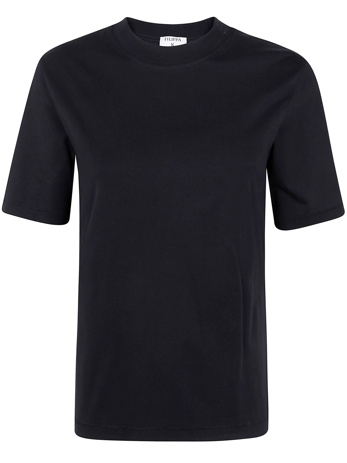 Filippa K Mock Neck Tee in Black