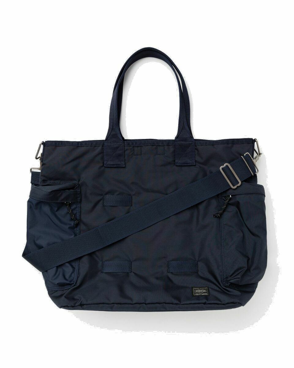 Photo: Porter Yoshida & Co. Force 2 Way Tote Bag Blue - Mens - Tote & Shopping Bags