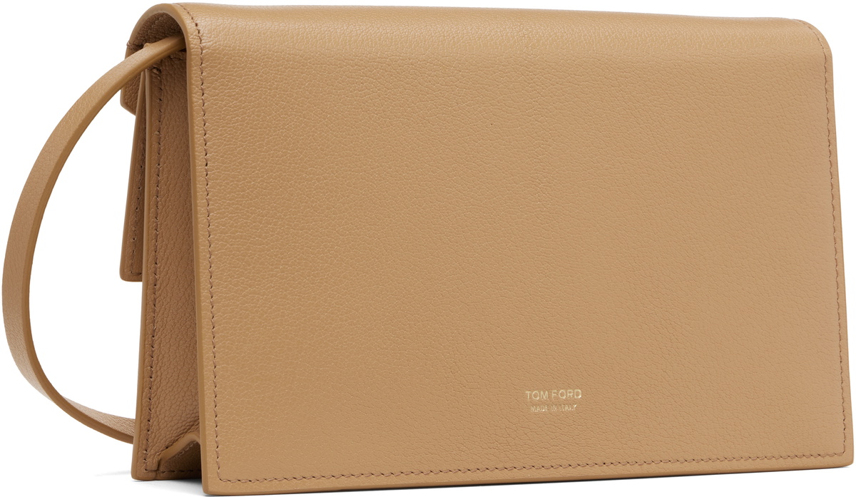 TOM FORD Beige Supple Grain Leather Aube Mini Bag
