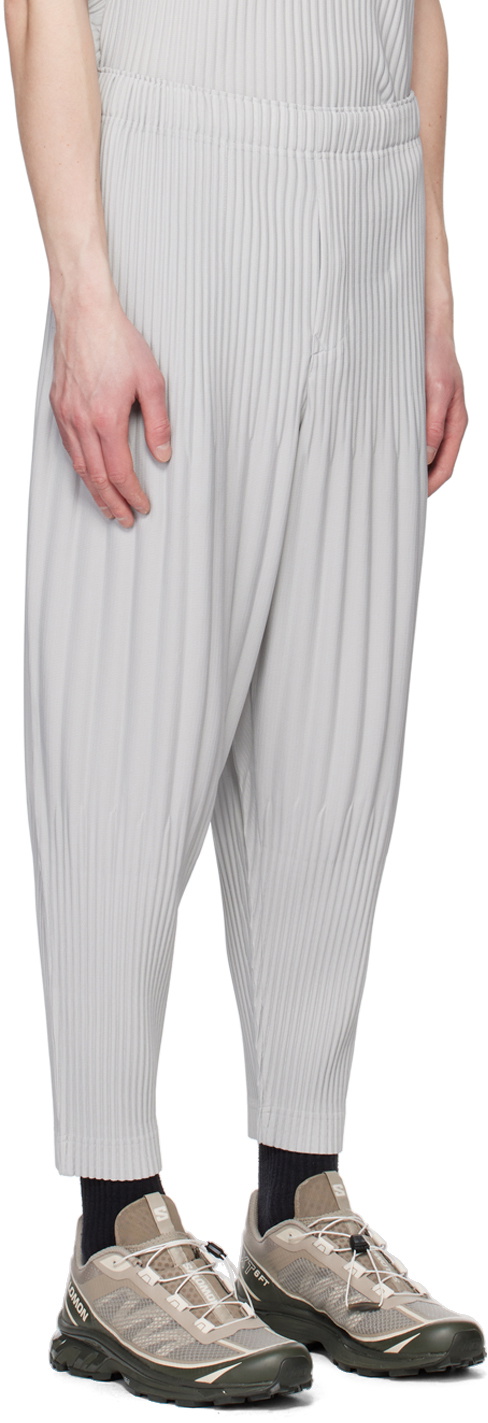 HOMME PLISSÉ ISSEY MIYAKE Gray Basics Trousers