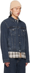 Acne Studios Blue Cropped Denim Jacket