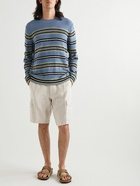 NN07 - Armi Straight-Leg Linen Cargo Shorts - Neutrals