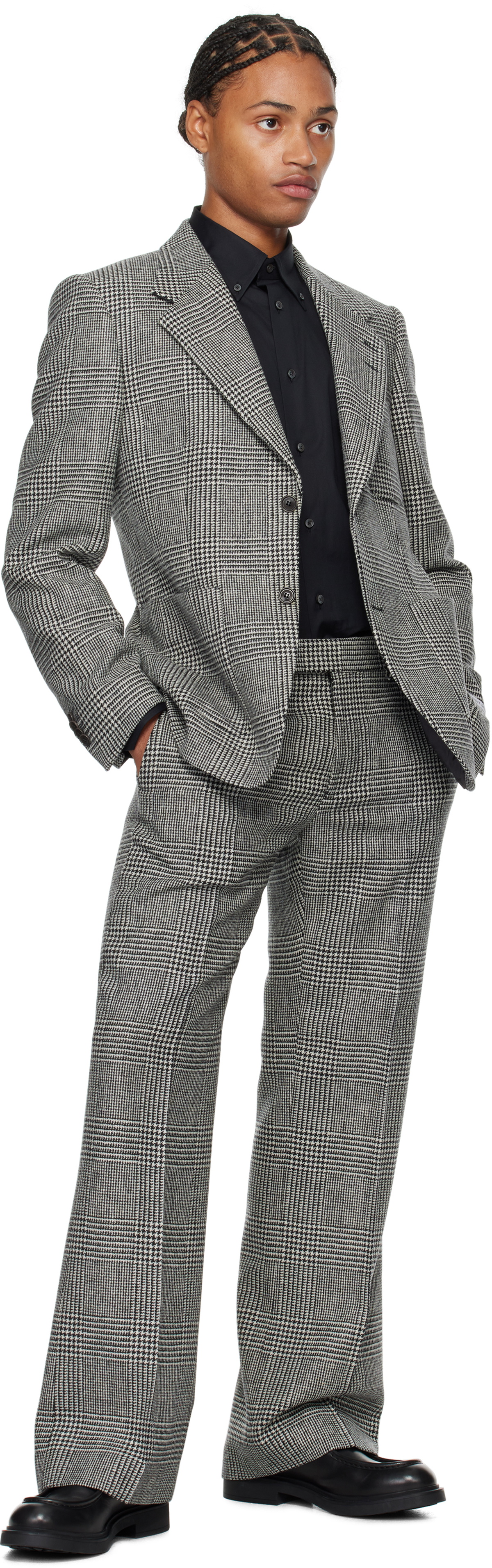 Tiger of Sweden Black & White Tyler Trousers