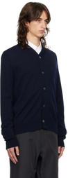 Comme des Garçons Homme Deux Navy Buttoned Wool Cardigan