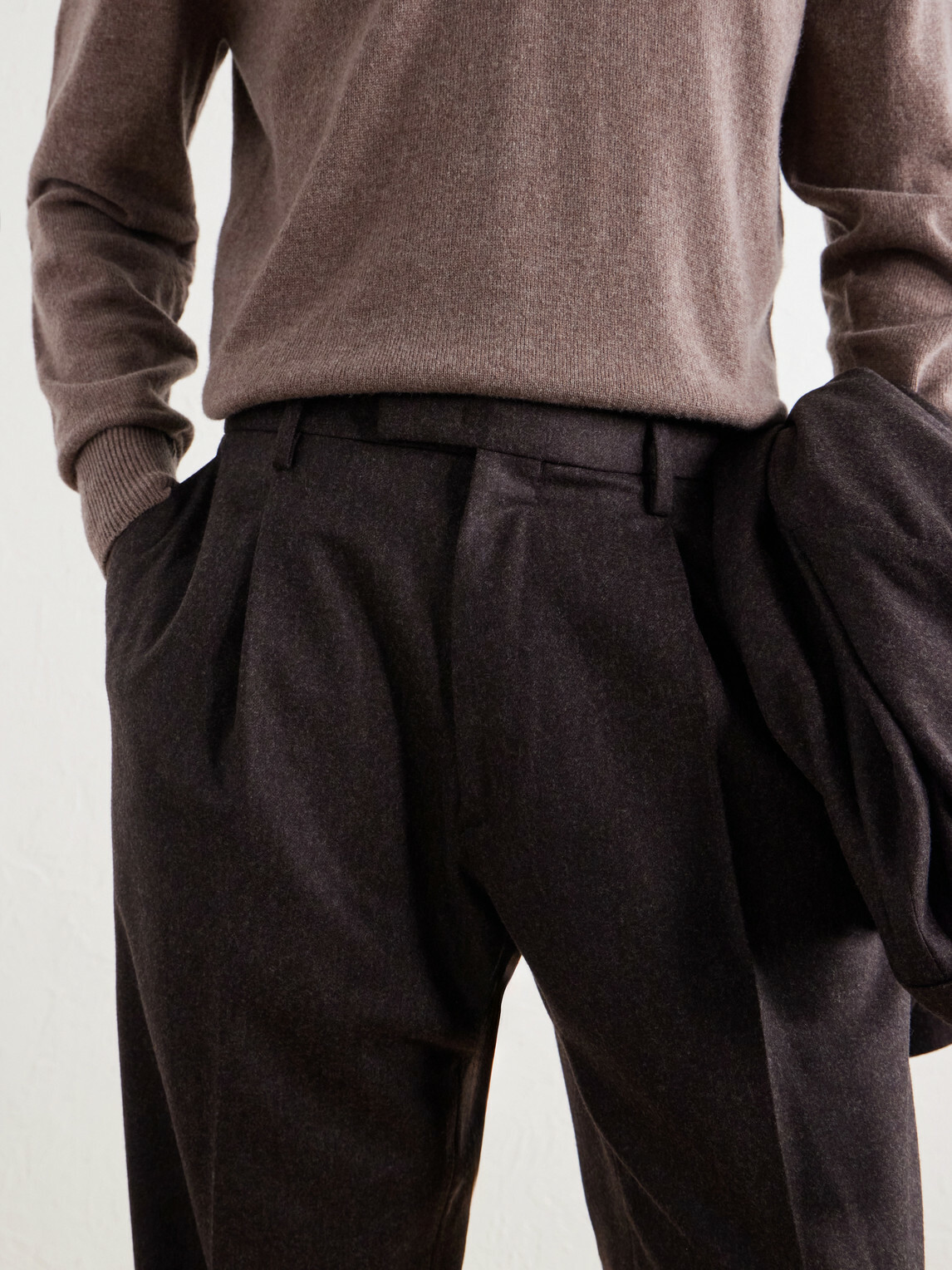 Boglioli - Straight-Leg Pleated Virgin Wool Suit Trousers - Brown
