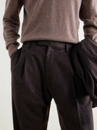 Boglioli - Straight-Leg Pleated Virgin Wool Suit Trousers - Brown