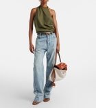 Balenciaga Draped cotton-blend top