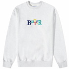 Butter Goods Men's Scope Crew Sweat in Ash Grey