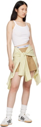 HommeGirls Tan Pleated Miniskirt