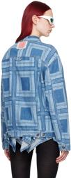 Charles Jeffrey LOVERBOY Blue Oversized Denim Jacket