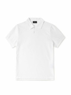 Dunhill - Logo-Embroidered Cotton-Piqué Polo Shirt - White