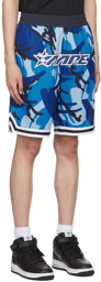 AAPE by A Bathing Ape Blue Polyester Reversible Shorts