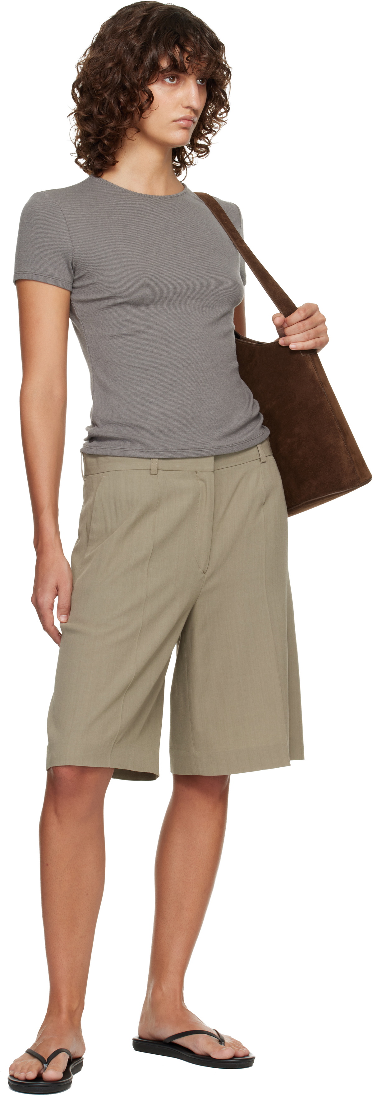 LE17SEPTEMBRE Gray Basic Wool T-shirt
