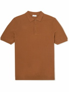 Sunspel - Slim-Fit Cotton-Piqué Polo Shirt - Brown