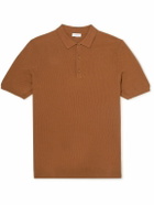 Sunspel - Slim-Fit Cotton-Piqué Polo Shirt - Brown