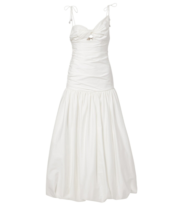 Photo: Self-Portrait Gathered cotton-blend maxi dress