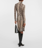 Sportmax Proteo snake-effect tulle top
