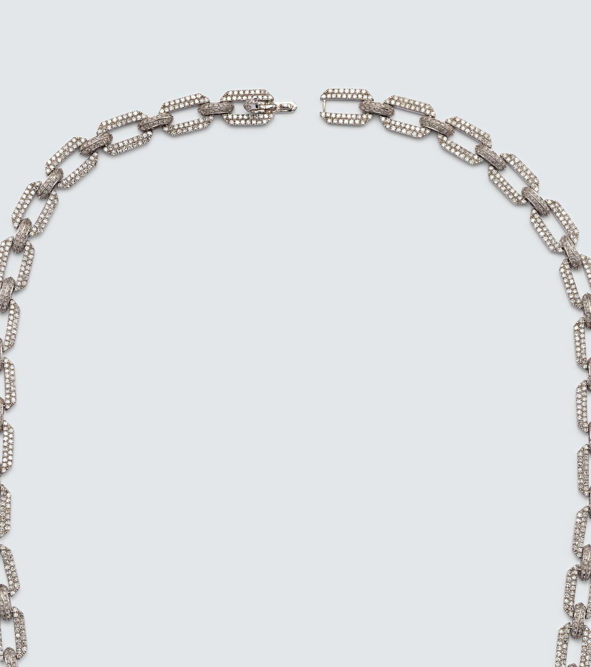 Shay Jewelry 18kt white gold chain necklace with diamonds