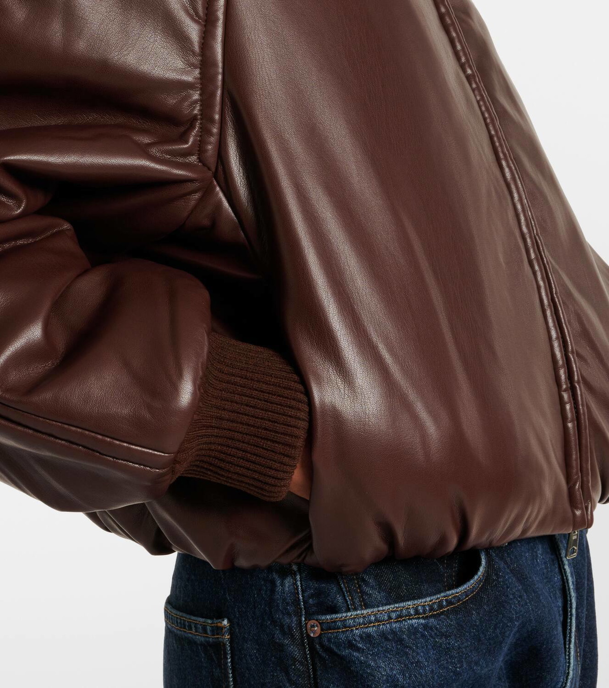 Agolde x Shoreditch Ski Club Tate faux leather bomber jacket