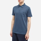 Sunspel Men's Riviera Polo Shirt in Shale Blue