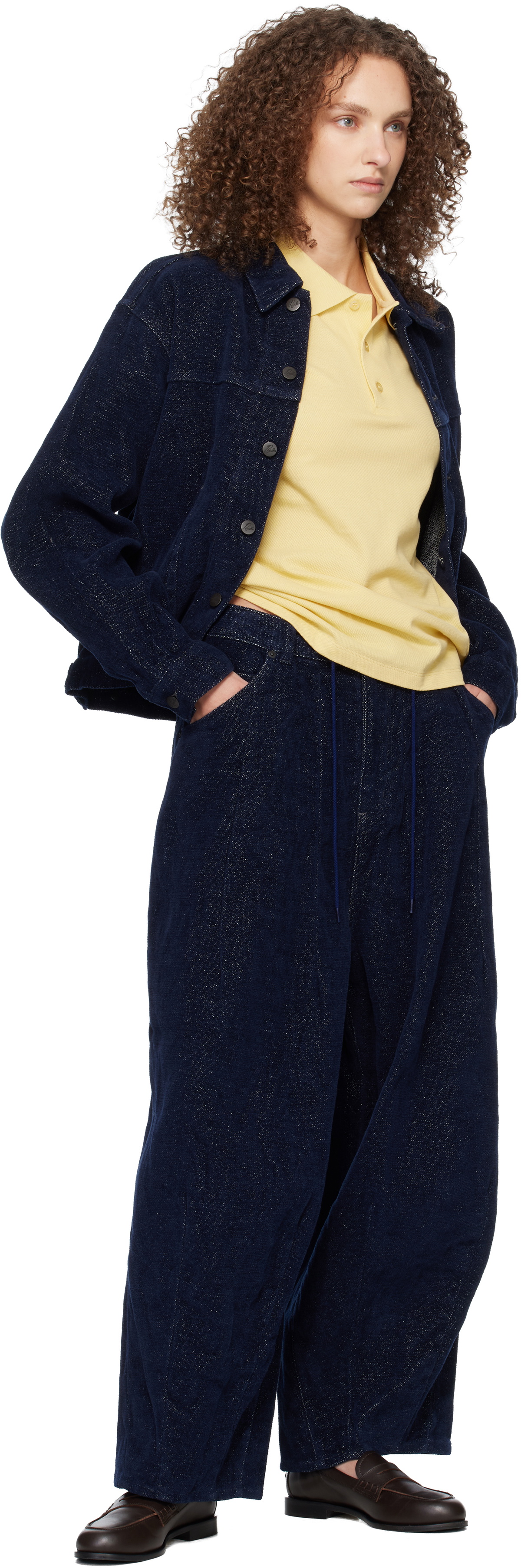 NEEDLES Navy H.D. Trousers