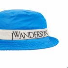 JW Anderson Men's Logo Bucket Hat in Blue/White