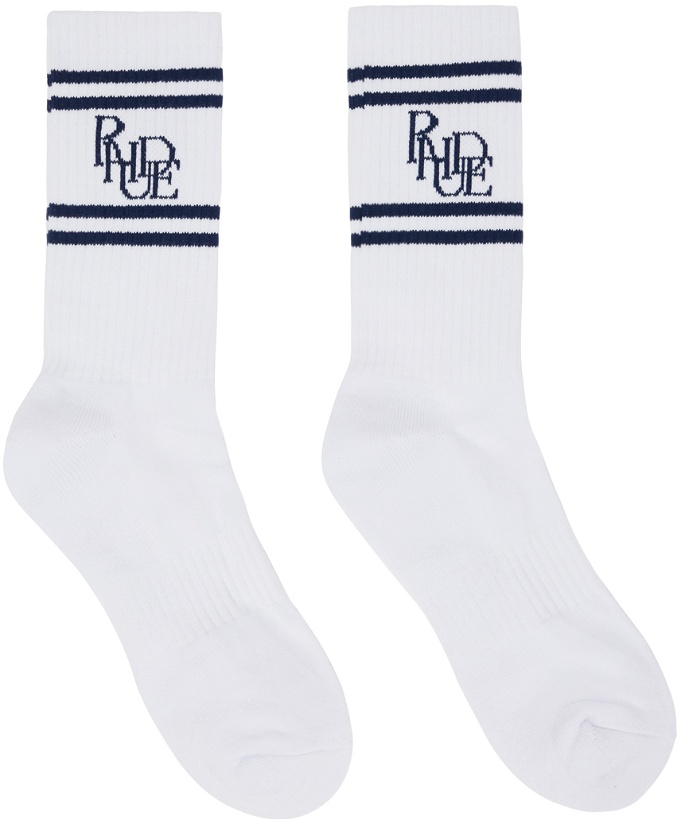 Photo: Rhude White Scrambler Socks