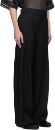System Black Wide-Leg Trousers