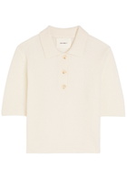 Lisa Yang Masy Cashmere and Silk-blend Polo top Cream