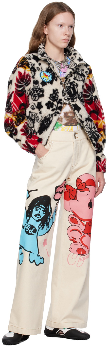 Chopova Lowena Off-White Bear Jeans