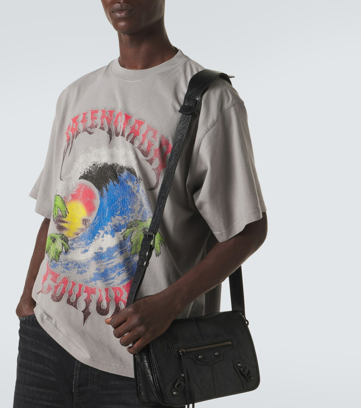 Balenciaga Printed cotton jersey T-shirt