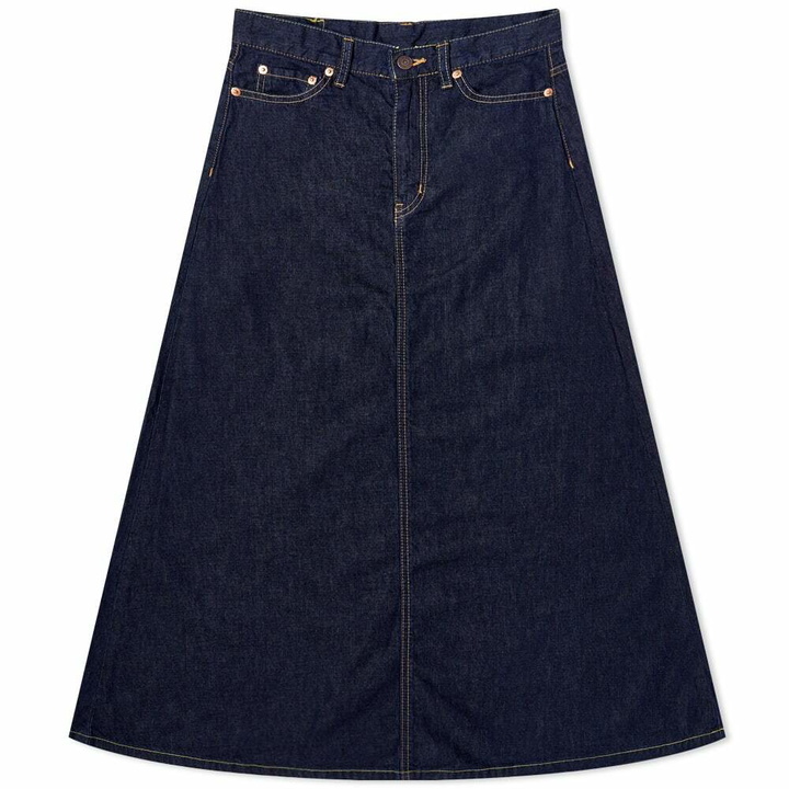 Photo: Beams Boy Women's 0.5 Pocket Denim Long Skirt in Blue Indigo