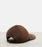 Brunello Cucinelli Monili suede baseball cap