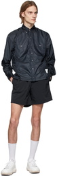 Thom Browne Navy Nylon High Density Tech Shorts