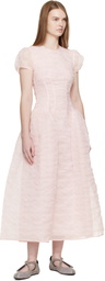 Cecilie Bahnsen Pink CBcleopatra Midi Dress