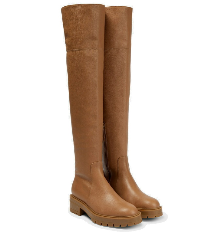 Photo: Aquazzura Whitney leather over-the-knee boots