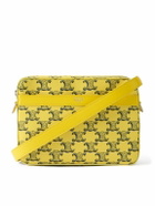 CELINE - Small Triomphe Printed Leather-Trimmed Canvas Messenger Bag