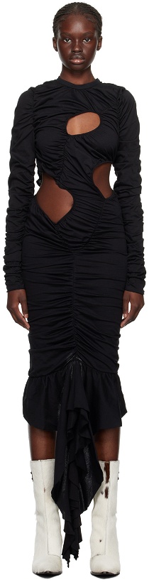 Photo: Marques Almeida Black Asymmetric Midi Dress