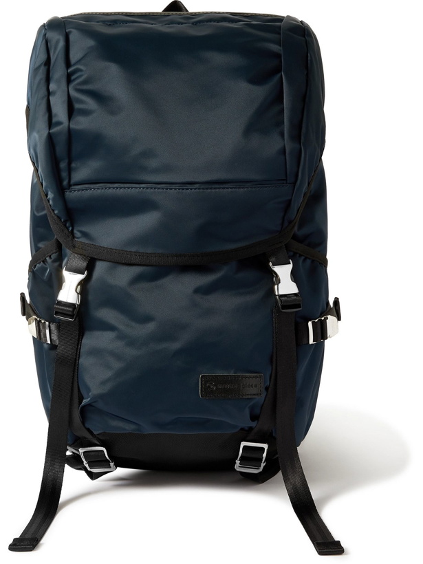 Photo: Master-Piece - Leather-Trimmed Nylon-Twill Backpack