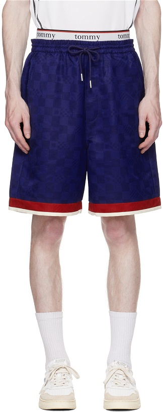 Photo: Tommy Jeans Navy Checkerboard Shorts
