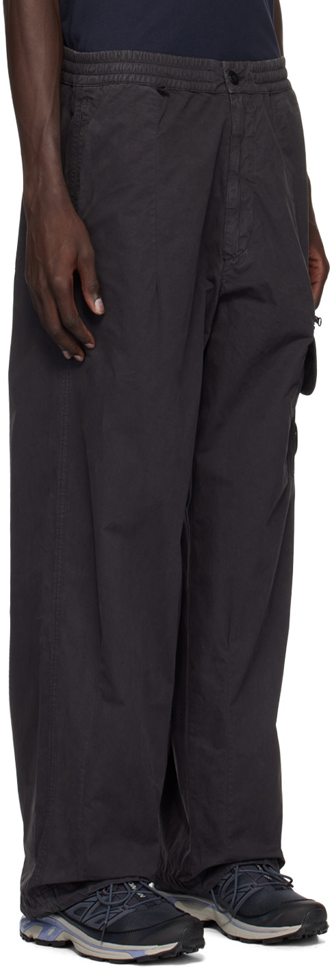 CP Company Men's Microreps Boxy Lens Cargo Pants Black